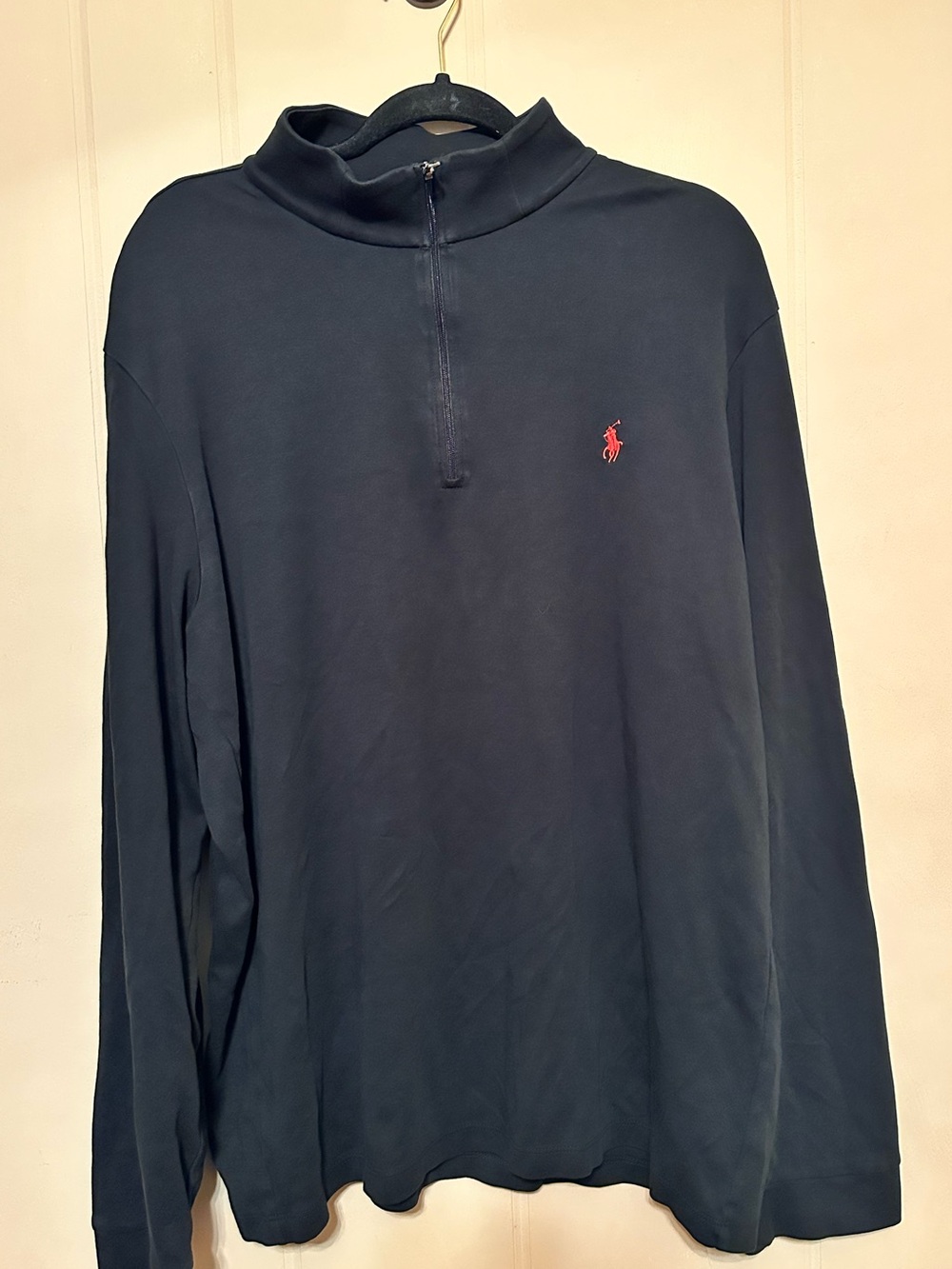Polo by Ralph Lauren Black Quarter-Zip Long Sleeve Shirt XXL